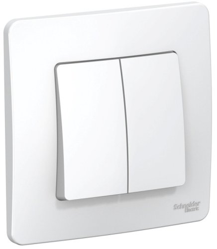 Переключатель с рамкой Systeme Electric Blanca 2-кл. проходной белый фото Переключатель с рамкой Systeme Electric Blanca 2-кл. проходной белый картинка